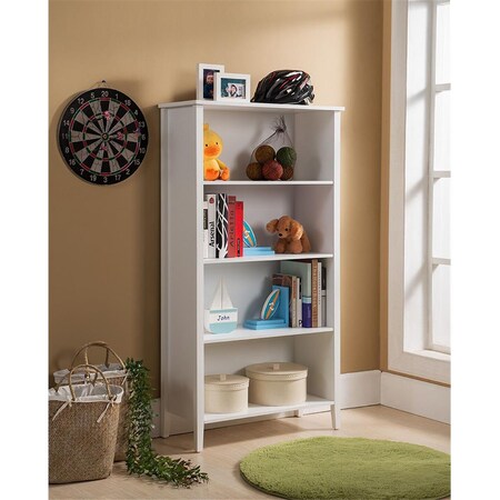 D2D Technologies 52 x 28 x 12 in. 4 Tier Bookcase - White D22589207